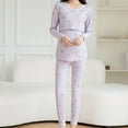 thumbnail image 2 of Tnhcen Women's Multi-Functional Maternity Sleepwear Set Nursing Pajama | Slim Fit V-Neck Solid Long Sleeve with Built-in Pad Adjustable Drawstring Pants M-3XL, 2 of 3