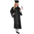 thumbnail image 2 of Adult Unisex Black Full Length Graduation Robe Costume, 2 of 3