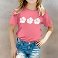 thumbnail image 2 of T-Shirts Décontractés Imprimés pour Filles, Col Rond, Manches Courtes, Taille 10-11T, 2 of 5