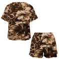 thumbnail image 3 of Leopard Print Pattern Pajama Set for Women 2 Piece Sleepwear Loungewear Short Sleeve, 3 of 7