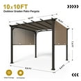 thumbnail image 3 of INTER HUT 10 x 10 Outdoor Pergola with Adjustable Shade Top, 3 of 6