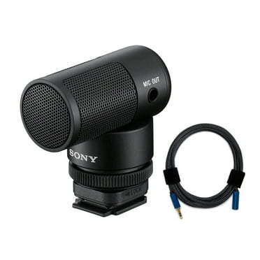 Sony Vlogger Shotgun Microphone with MI Shoe and 3.5mm Male-Female Audio Cable