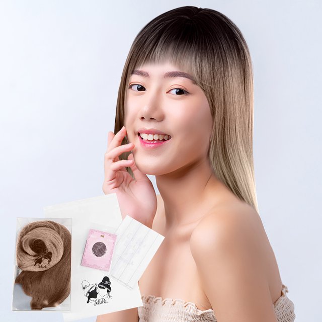XWSHYW Pelucas Peluca Peluca Completa Cabello Largo y Liso Peluca Media Larga Degradado Natural