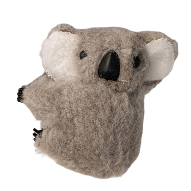 Pinzas para el pelo con forma de koala de peluche, pasadores para el pelo, alfileres de resina hechos a mano. gris