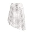 thumbnail image 4 of Arlun Womens Polka Dot Midi Skirt Vintage Asymmetrical Ruffle Hem Sheer Mesh Retro Knee Length Skirts Fashion Going out Summer Breathable Casual Skirt with Double Layer White1 XL, 4 of 4