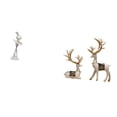 thumbnail image 1 of Conjunto De Figuras De Niña Bailarina Y Reno, Escultura De Arte Moderno Para Dormitorio, Chimenea, Oficina, Entrada, Sala De Estar, Decoración Del Hogar, 1 of 8