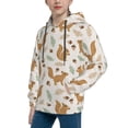 thumbnail image 2 of Goofa Squirrel And Leaves Pattern Hooded Sweatshirt for Youth Trendy youth sweatshirt Casual Hoodie for Boys and Girls-Large, 2 of 6