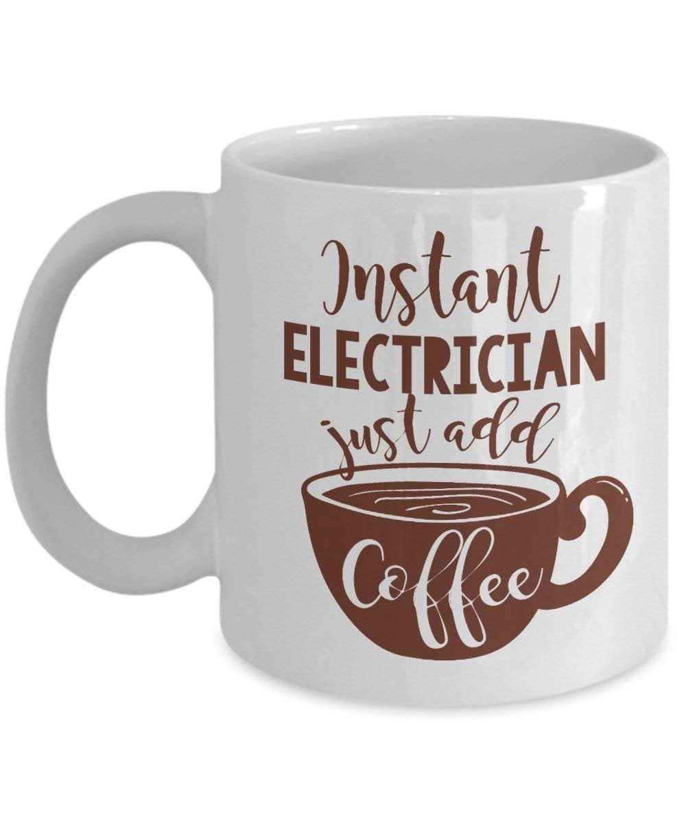 Special Electrician Gifts Coffee Gives Me My Electrician Power. Special Two Tone 11oz Mug For Men Women From Colleagues
