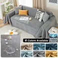 thumbnail image 2 of Waterproof Sofa Blanket Multipurpose Solid Color Furniture Cover Durable Fabric Dust-proof Anti-scratch Home Decor, 2 of 7
