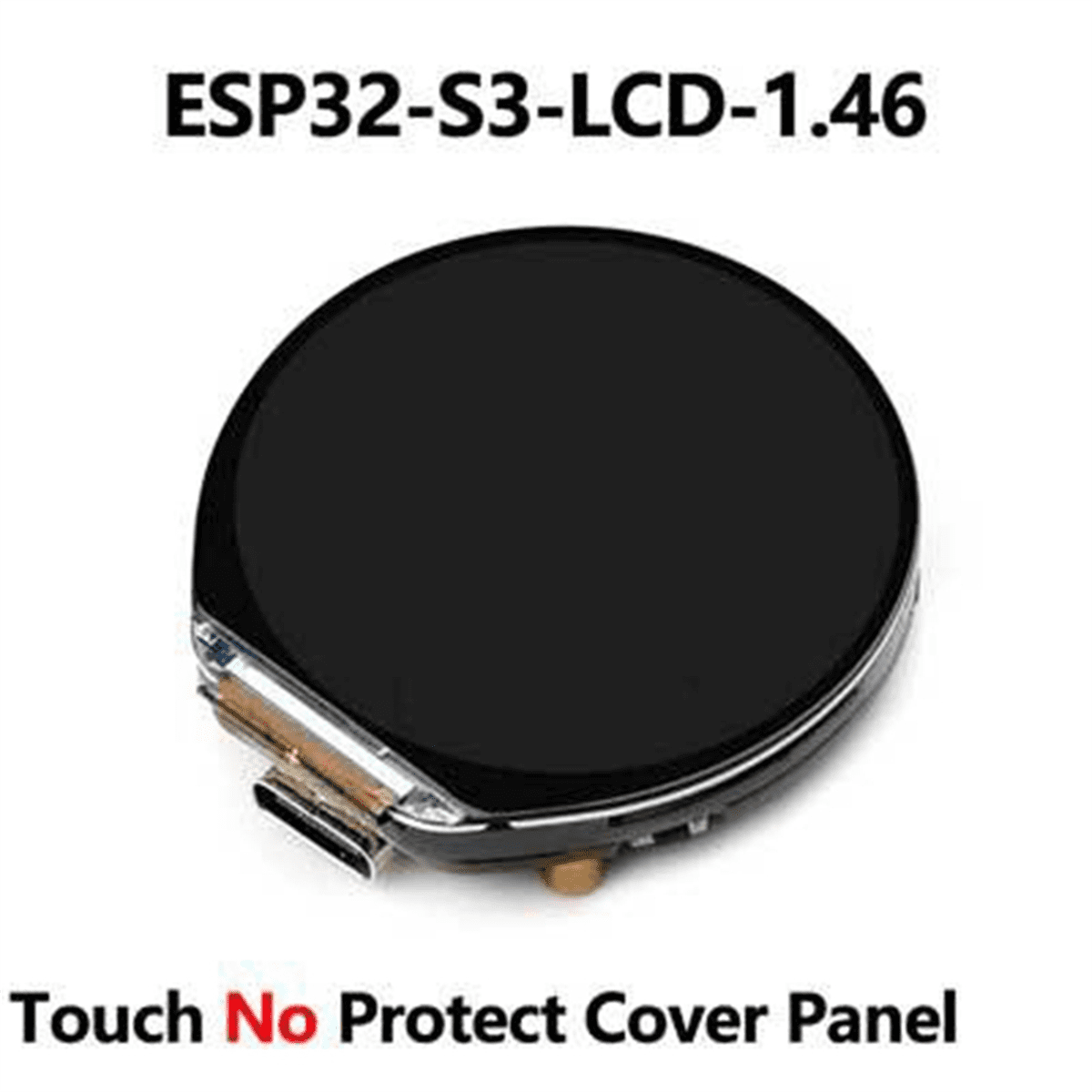 ESP32 S3 Development Board 1.46inch Round LCD 1.46inch Display 412x412 QMI8658 Sensor/MIC/SD/MP3 Audio No Cover Panel,1 * Development Board