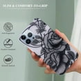 thumbnail image 2 of COMIO  Compatible with iPhone 15 Pro Max Magnetic Case Black Rose Pattern Print Design Case [Compatible with MagSafe] for Women Girls，Soft PC Anti-Fall Shockproof Protective Cover, 2 of 4