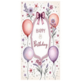 thumbnail image 2 of Decorative Design Birthday Banner Floral Theme Polyester Material Party Backdrop Balloon Decoration for Birthday Party Celebration Indoor Decoration, 2 of 6