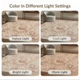 thumbnail image 7 of ODIKA Pink Botanical Vintage Faded Motif Lattice Tug Rig Girly for Dining Room, Large Office, Lounge, Non-Slip Chair-Friendly, 7 of 7
