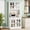 White, variant on MemoryField Farmhouse 72'' Tall Kitchen Pantry Cabinet with Glass Doors and Drawer – Adjustable Shelves, Open Countertop, Coffee Bar Storage for Dining Room, Natural Wood Color
