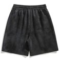 thumbnail image 3 of Wyobmus Mens Plus Size Sport Shorts Drawstring Elastic Waist Sweat Shorts Summer Casual Tie-Dye Print Wide Leg Shorts A-Black, 3 of 3