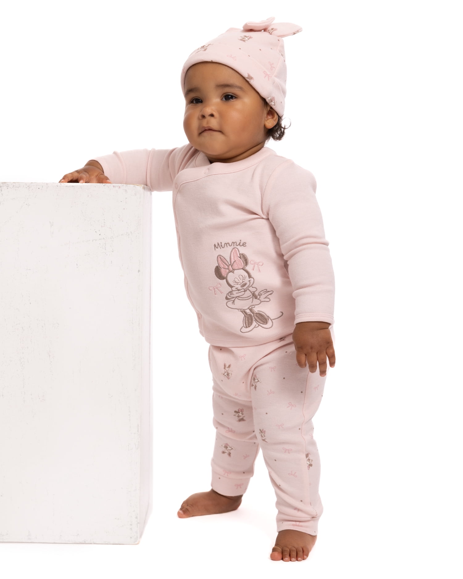 Disney Baby Wishes + Dreams Minnie Mouse Sleep and Play Set, 3-Piece, Sizes Newborn-6/9M