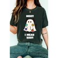 thumbnail image 1 of Halloween T-shirt - Funny Cow Ghost Halloween Shirt – Cute “Moo I Mean Boo” Pun T-Shirt, Spooky Farm Animal Tee, Fall Humor Gift for Adults, 1 of 6