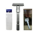 thumbnail image 1 of Premium Manual Double-Edge Safety Razor for Men - Classic Design with 5 Sharp Blades & Travel Storage Case | Authentic Local Brand 3000S Shaving Kit for Smooth, Irritation-Free Shaves | Complete, 1 of 6