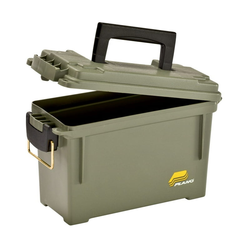  Plano Field Ammo Box, OD Green, Lockable Ammunition Storage Box  with Heavy-Duty Carry Handle, Medium Plastic Ammo Storage, Water-Resistant  Protection, Holds 6-8 Boxes of Ammo : Sports & Outdoors