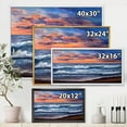 thumbnail image 4 of Designart 'The Blue Ocean In Sunset Evening II' Nautical & Coastal Framed Canvas Wall Art Print, 4 of 5
