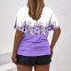thumbnail image 4 of Fiudx Ofertas Relámpago Camiseta de Manga Corta Grande con Cuello Redondo Plisada y Cintura de Manga Corta Informal a La Moda para Mujer, 4 of 5