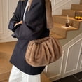 thumbnail image 6 of Jiibva Faux Fur Shoulder Bag for Women, Plush Ladies Clutch Purse Bag, Trendy Winter Furry Crossbody Bag Handbag, 6 of 7