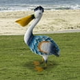 thumbnail image 3 of 18 Inch Pelican Statue Metal Yard Art, Coastal Ocean Bird Statue, Pelican Decor Outdoor Statue for Patio, Pond, Pool, and Garden Decorations, 3 of 6