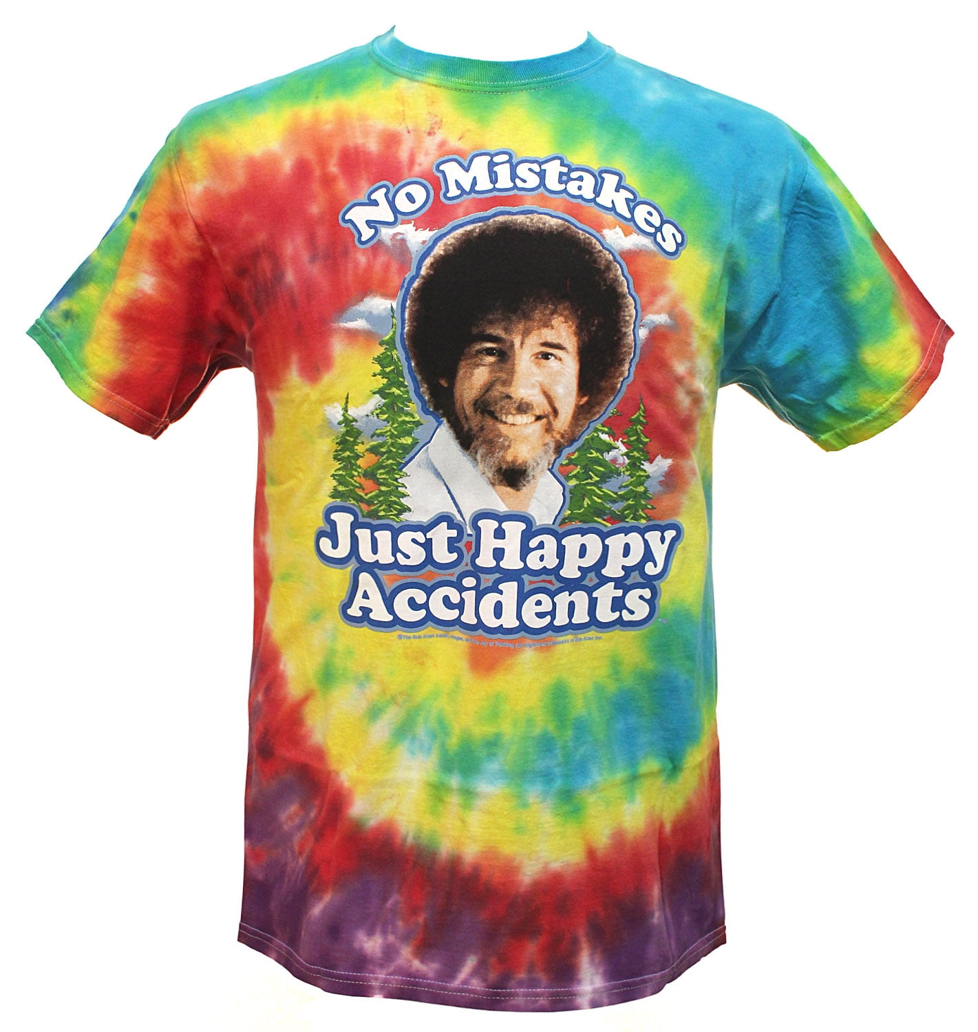 Bob is happy. Bob Ross Happy accidents. Счастливый человек в футболке. Несчастный случай футболка. Ross in a t Shirt.