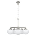 thumbnail image 2 of Hunter - Saddle Creek 5-light Brushed Nickel, Large Chandelier, Dimmable, Schoolhouse Style, Candle Shaped, for Bedrooms, Dining, Living Rooms - 19359, 2 of 7