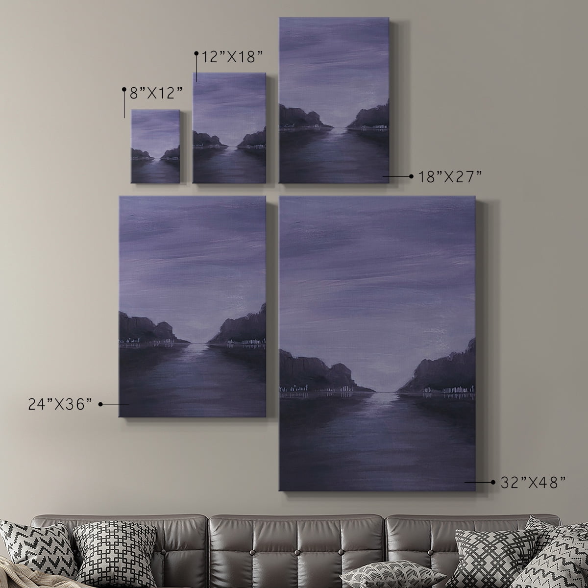 Amethyst Moonlight I Premium Gallery Wrapped Canvas - Ready to Hang
