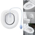 thumbnail image 4 of Baño de asiento Asiento de inodoro Hemorroides pospto con tratamiento Flusher Baño universal Baño de asiento pa mujeres embazadas Ancianos - Gris+Enjuague Sunnimix Bañera de asiento para inodoro, 4 of 8
