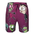 thumbnail image 4 of Invader Zim Dib Gir Men's Beach Shorts Swim Trunks Casual Quick Dry Board Shorts Swimwear with Mesh Lined and Pockets, 4 of 8