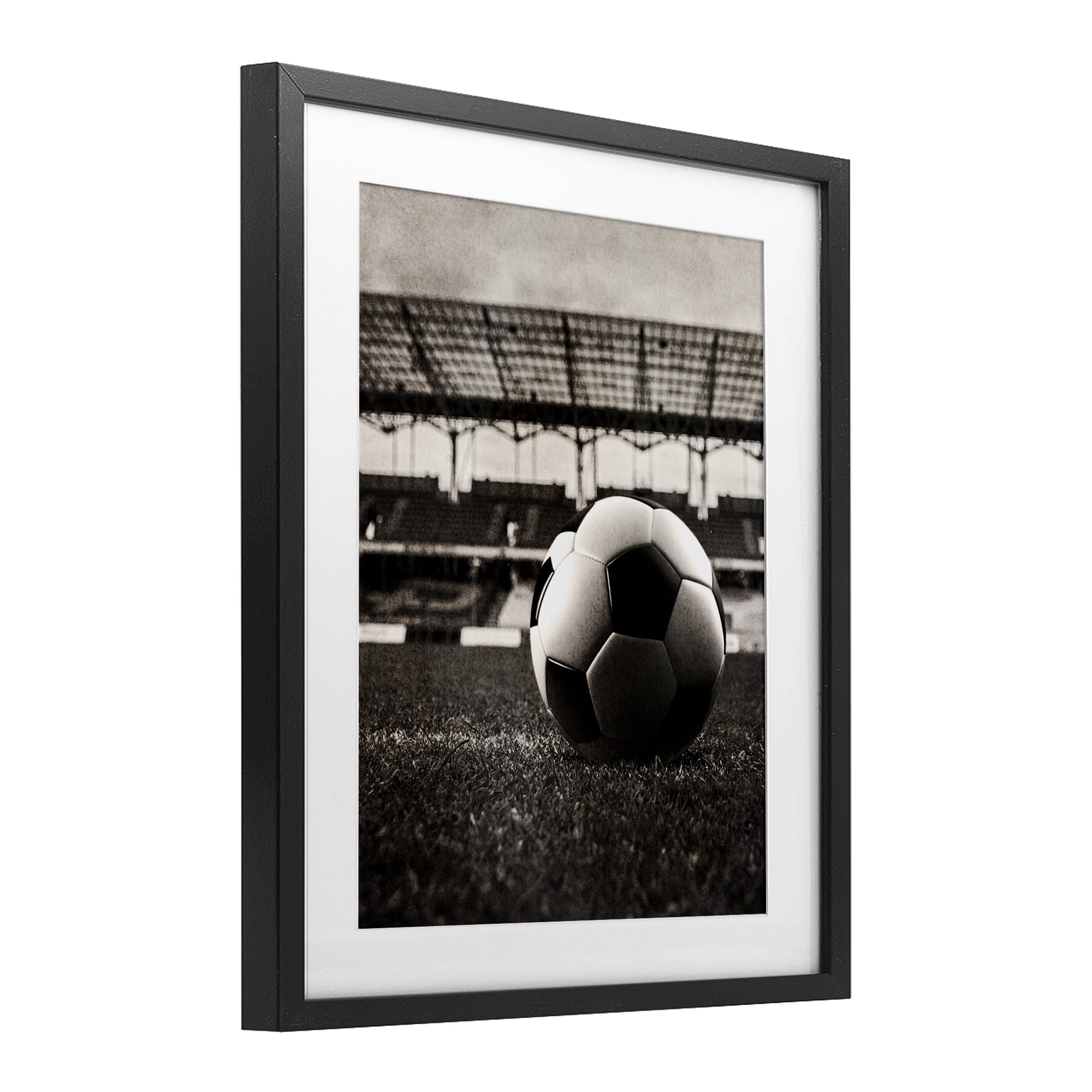Stupell Industries Vintage Sports Soccer Black Framed Print Under Glass, design by Marcus Prime