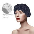 thumbnail image 2 of KLL LOVE Pattern Shower Cap & Bath Cap for Women,Reversible Oversized Waterproof Shower Caps for all Hair Lengths,Elastic Reusable Bathing Hair Cap, 2 of 6