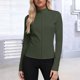 thumbnail image 1 of TaTaai Women's Athletic Casual Jacket Long Sleeve Zip Front Solid Color Slim Fit UPF Protection Sporty Outerwear with Thumbholes Gift, 1 of 7