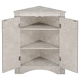 thumbnail image 6 of Accreate Modern Corner Storage Cabinet With Adjustable Shelves 2 Doors Triangle Freestanding Floor Cabinet For Living Room Small Space, 6 of 9
