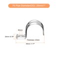 thumbnail image 2 of Unique Bargains 25Pack 1 Inch Rigid Pipe Straps One Hole Straps Stainless Steel Pipe Clamp, 2 of 5