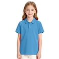 thumbnail image 4 of Abcomgle Uniform Shirts for Boys Polo Short Sleeve Pique Polo Shirts for Boys Button Down Solid Color School Uniform Shirts Breathable Collared Dress Shirts for Boys, 4 of 8