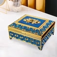 thumbnail image 4 of Caja de Joyería Fernando Caja de baratijas Rectangular grabada Metálica 5x4x2 Pul Azul, 4 of 6
