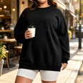 thumbnail image 2 of Frostluinai Womens Sweatshirts with Pocket Plus Size Crew Neck Lounge Sweat Shirts Long Sleeve Comfy Pullover Basic Solid Color Sweatshirts Gifts L-5XL, 2 of 10