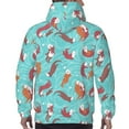 thumbnail image 7 of Naloa Sea Otters Family In Blue Water Men's Casual Hooded Collar Drawstring Hoodies Pullover Sweatshirts Casual Long Sleeve Shirts-4X-Large, 7 of 7