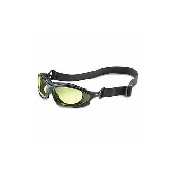 Honeywell Uvex Safety Glasses,Amber Lens,Black Frame  S0602HS