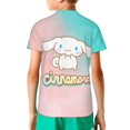 thumbnail image 2 of Sanrio Cinnamoroll Kids T-Shirt 3d Printed Graphic T-Shirts Boys And Girls Short Sleeve Shirts For Youth Kids Large, 2 of 6