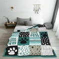 thumbnail image 2 of Dog Blanket Dog Paw Print Throw Blankets Cozy Fleece Flannel Blanket Soft Warm Plush Lightweight Bedding Blanket Dog Gift for Couch Sofa Bed for Boys Girls Men Women Teen Girls Kids 40"X50", 2 of 4