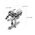 thumbnail image 2 of unbranded 1Par Cufflinks De Metal Plateado Decorativos En De Para Uso En Camisas Y Trajes, 2 of 6