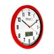thumbnail image 2 of Reloj De Pared Análogo/Digital Steiner con Fechador Y Termómetro 30 cm Rojo, 2 of 4