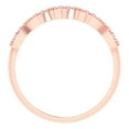 thumbnail image 5 of 0.3 ct Brilliant Round Cut Simulated Pink Diamond 18K White/Rose/Yellow Gold Stackable Band SZ 9.5, 5 of 6