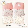 thumbnail image 4 of Balabala Girls 3-Pack Soft Cotton Briefs – Apple & Bunny Print Toddler & Kids Underwear, 4 of 6