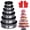 Black 1, variant on PinkSheep Non-stick Springform Cake Pans for Cheesecake, Round Cake Pan Mold for Baking with Silicone Gloves, Set of 6