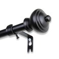 thumbnail image 3 of 5/8" Dia Adjustable 28"-48" single curtain rod with Frederick Finials - Black,(5707-282), 3 of 3